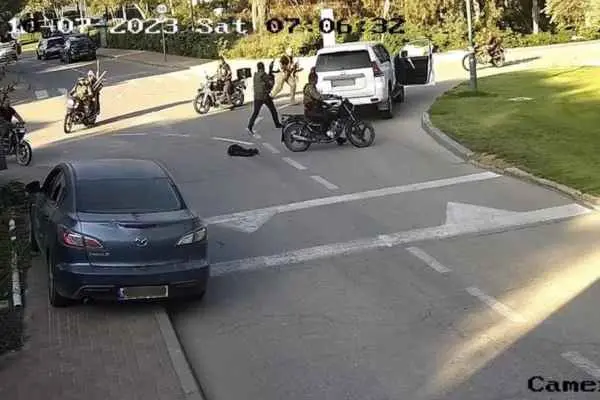 Terroristas do Hamas em ataque a Israel, em 7 de outubro — Foto: Divulgação/Consulado de Israel em SP